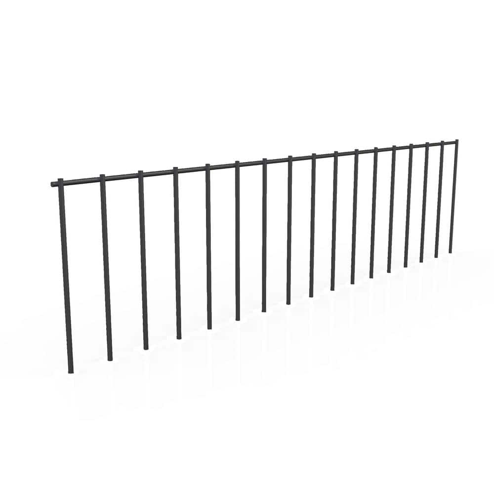 Black Metal No-Dig Animal Barrier Fence Panels, 32" x 8"