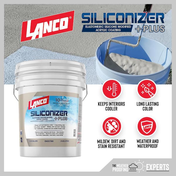 Siliconizer Plus 5 Gal. Acrylic Elastomeric Tan Reflective Roof Coating