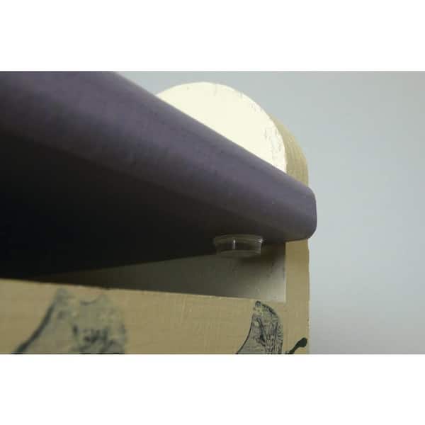 Shepherd - 1/2 in. Clear Soft Rubber Like Plastic Self-Adhesive Round Bumpers (16-Pack)