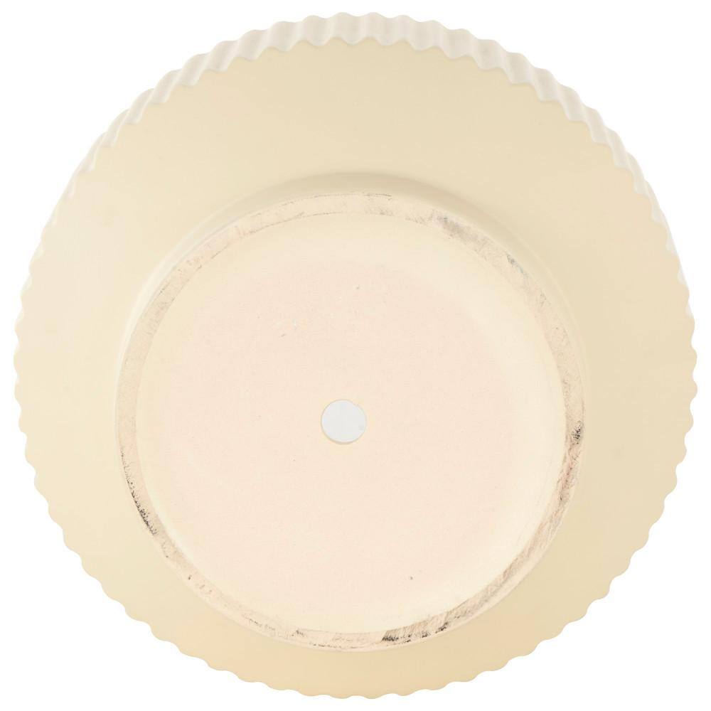 Cream Ceramic Round Planter Set of 3