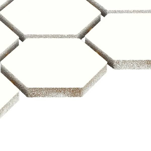 Restore Bright White 10 in. x 12 in. Glazed Ceramic Hexagon Mosaic Tile (0.81 sq. ft./each) Restore Bright White 10 in. x 12 in. Glazed Ceramic Hexagon Mosaic Tile (0.81 sq. ft./each)