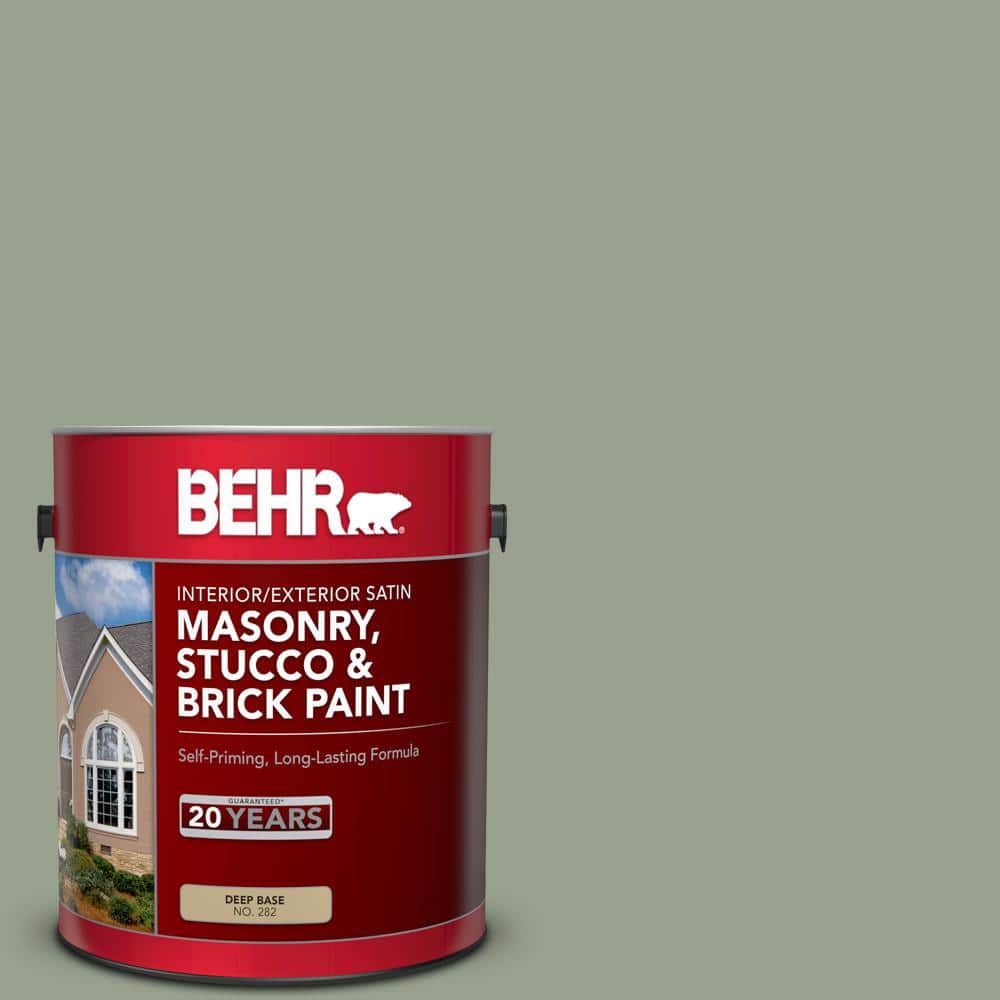 1 gal. #N390-4 Bitter Sage Satin Interior/Exterior Masonry, Stucco and Bric