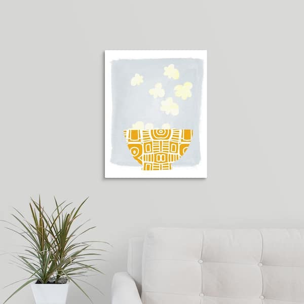 GreatBigCanvas "Bowl of Popcorn" by Linda Woods Canvas Wall Art