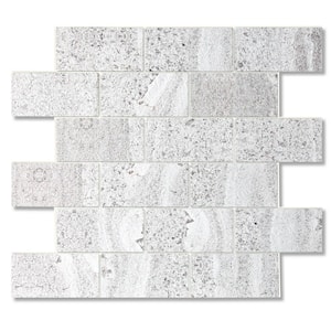 12 in. x 12 in. PVC Sandstone Gray Peel and Stick Backsplash Wall Tile (5 sq. ft./5-Sheets)
