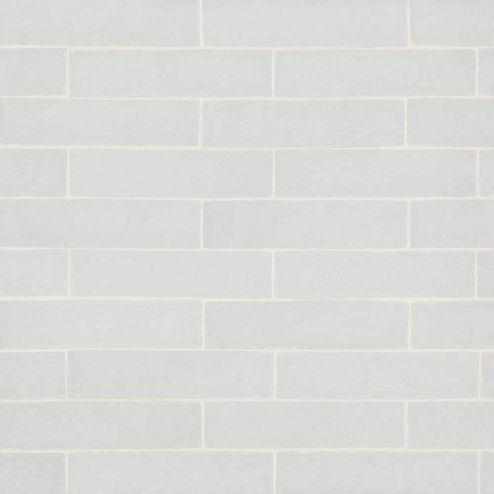 Glacier White Matte Porcelain Brick Look Wall & Floor Tile