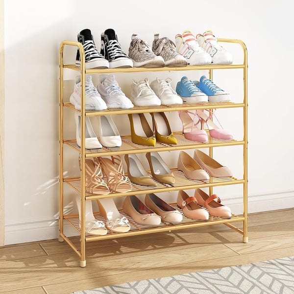 https://images.thdstatic.com/productImages/a133f851-f2d7-4e28-89c7-3f534aee2b36/svn/gold-shoe-racks-a46a1-shoe-1368-4f_600.jpg