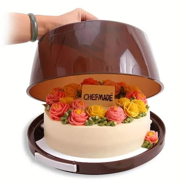 Cake Container - Cake Stand Holder With Lid + Tray