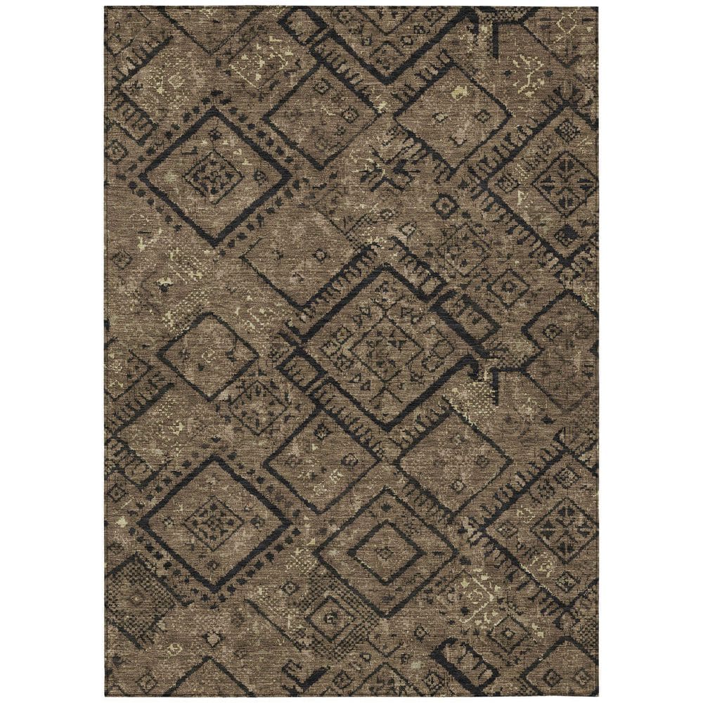 Chantille Machine Washable Indoor/Outdoor Abstract ACN2470 Chocolate 10 ft. x 14 ft. Area Rug price history on PriceWatchPro