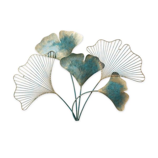 Evergreen Enterprises Handcrafted Indoor/Outdoor Metal Ginkgo Leaf Wall Art