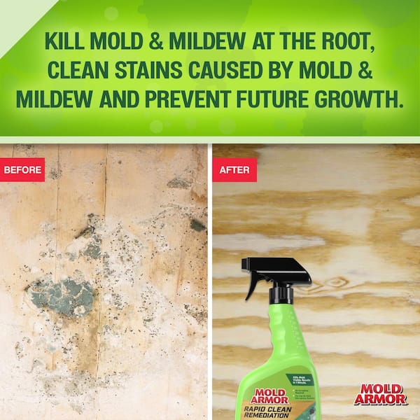 Mold Armor Home FG502 Instant Mold and Mildew Stain Remover, Trigger Spray  32 Fl Oz, Pack of 3