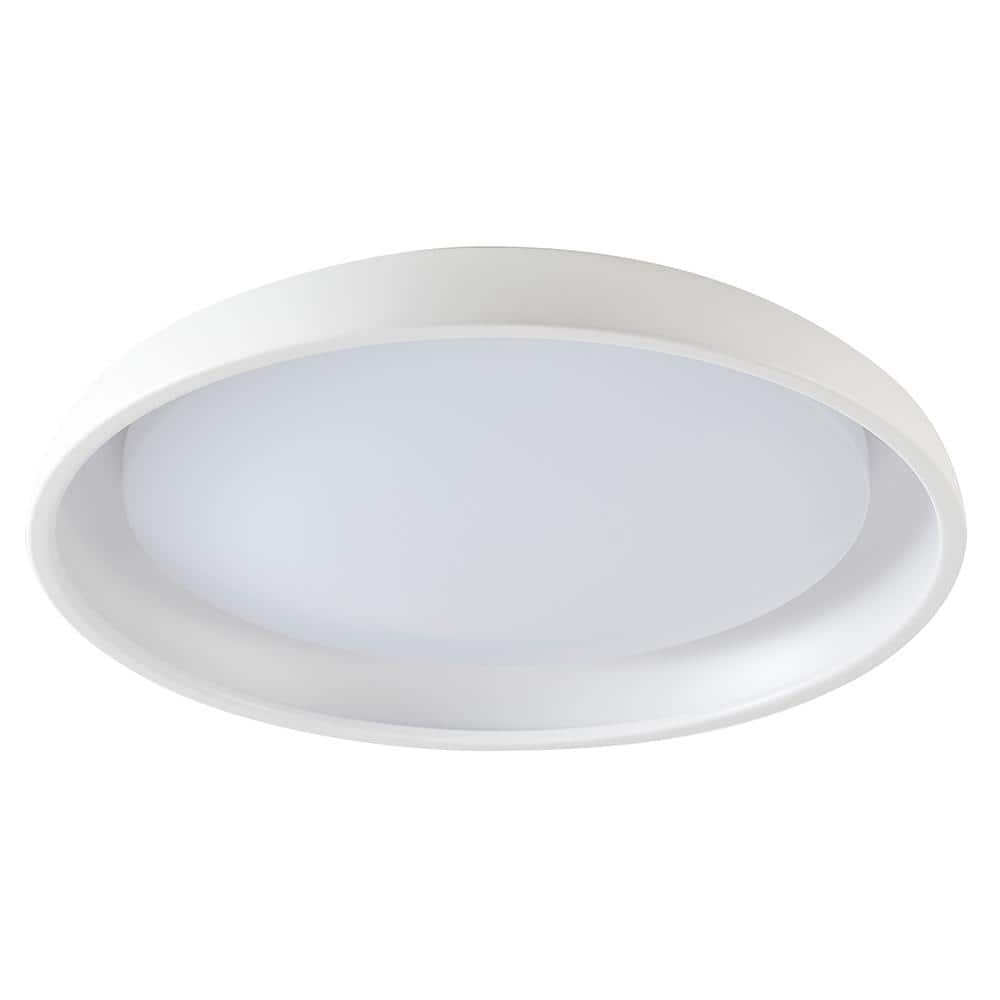 Matte White 24" LED Flush Mount Light with Acrylic Diffuser