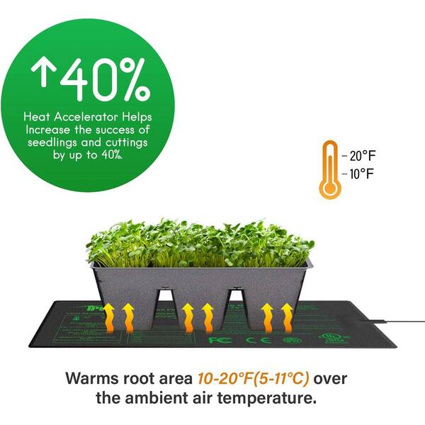 Ferry-Morse Indoor Seed Starter Heat Mat for Improved Germination -  Includes 6-ft Power Cord in the Seed Starters department at