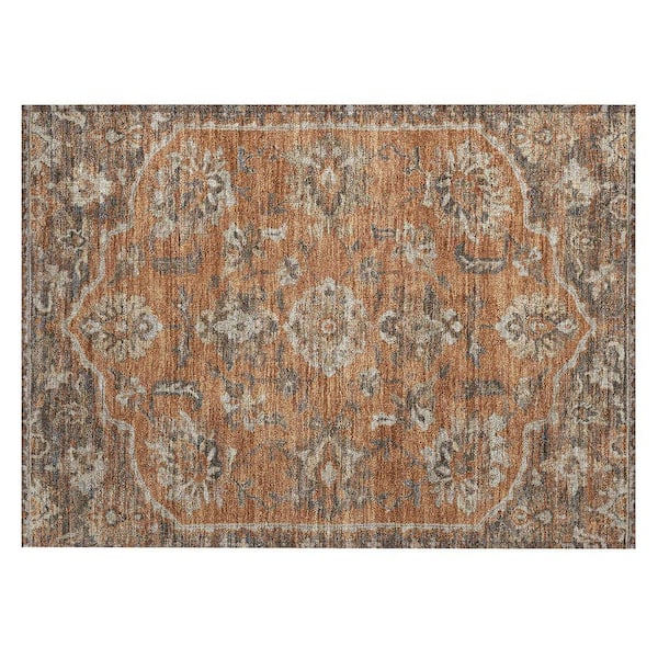 Chantille Machine Washable Indoor/Outdoor Abstract ACN2793 Paprika 3 ft. x 4 ft. Area Rug