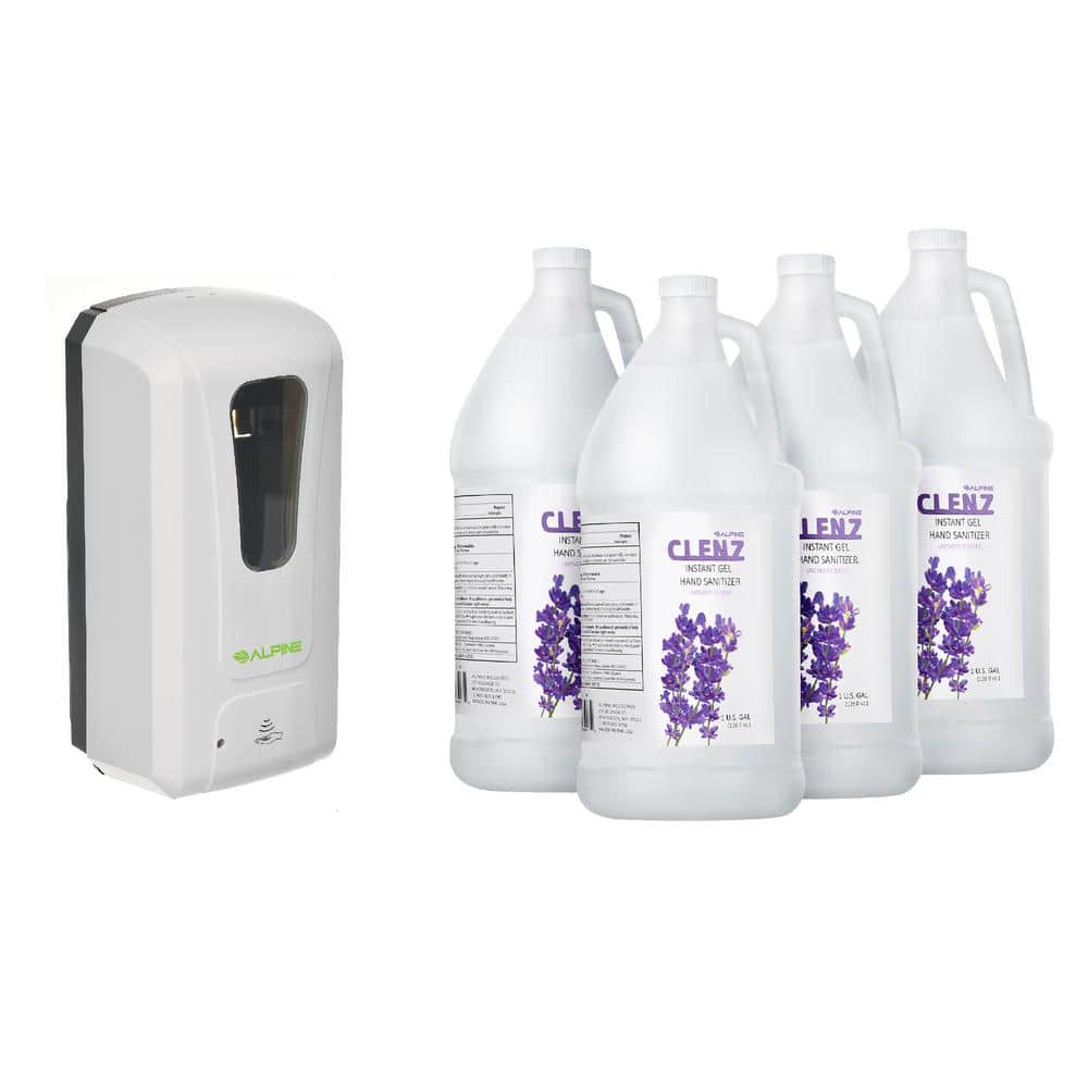 40 oz. Automatic Wall Mount Gel Sanitizer Dispenser with Case of 1 Gal. Gel
