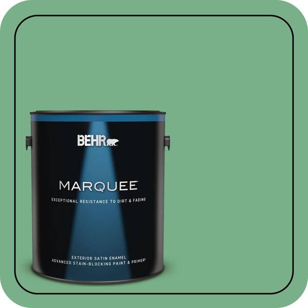 BEHR MARQUEE 1 gal. #M410-5 Green Bank Satin Enamel Exterior Paint & Primer