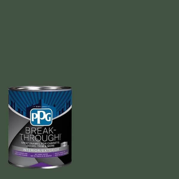 1 qt. PPG1134-7 Pine Forest Satin Door, Trim & Cabinet Paint