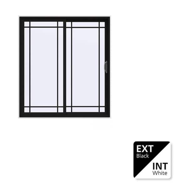 JELD-WEN 72 in. x 80 in. V-4500 Contemporary Black FiniShield