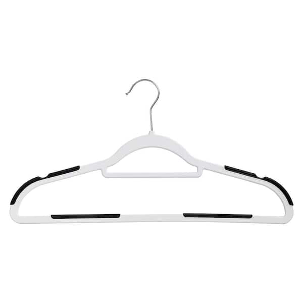 Quality Hangers Clothes Hangers 50 Pack - Non-Velvet Plastic Hangers for  Clothes -Heavy Duty Coat Hanger Set -Space-Saving Closet Hangers with  Chrome