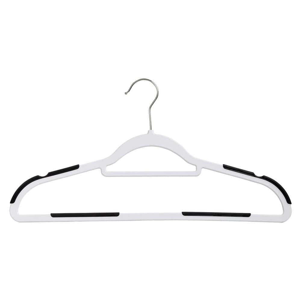  MecTo Hangers 20 Pack, White Notched Coat Hanger Space