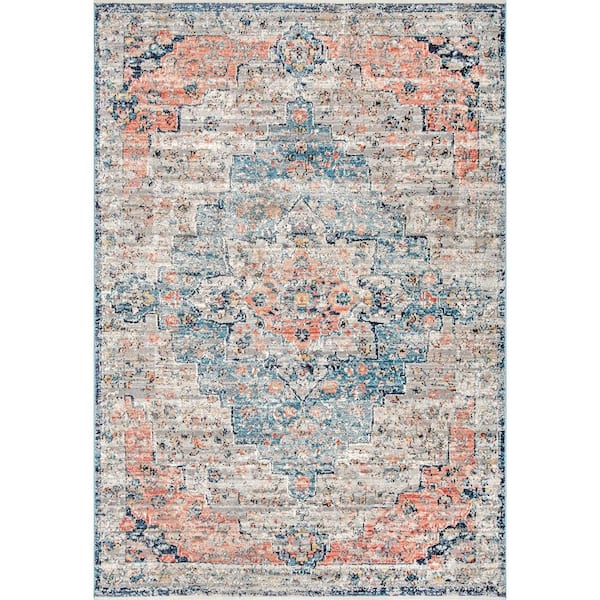 Sawyer Flourishing Medallion Multi 8 ft. x 8 ft. Square Area Rug
