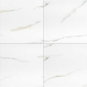 Aria Bianco 24 in. x 24 in. Polished Porcelain Floor and Wall Tile 16 sq. ft. / case