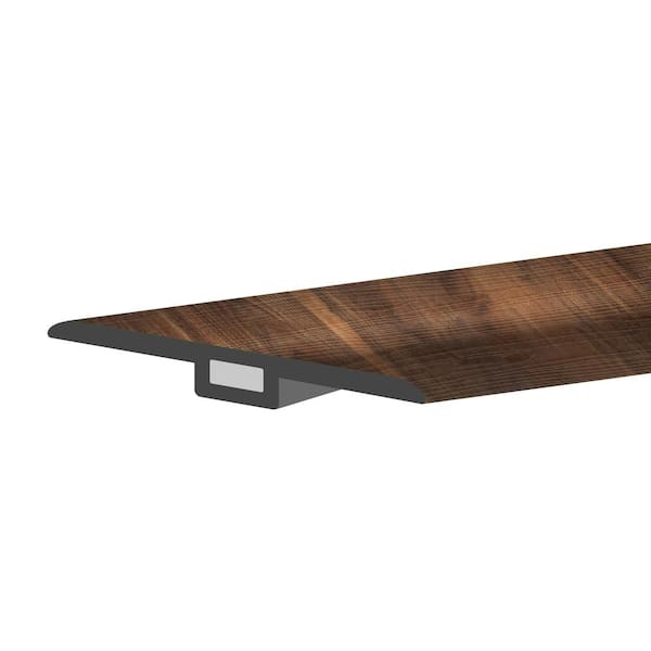 Lucida Surfaces GlueCore Angled Walnut 1-3/4 in. W x 47-1/4 in. L x 0.27 in. T Vinyl T-Molding
