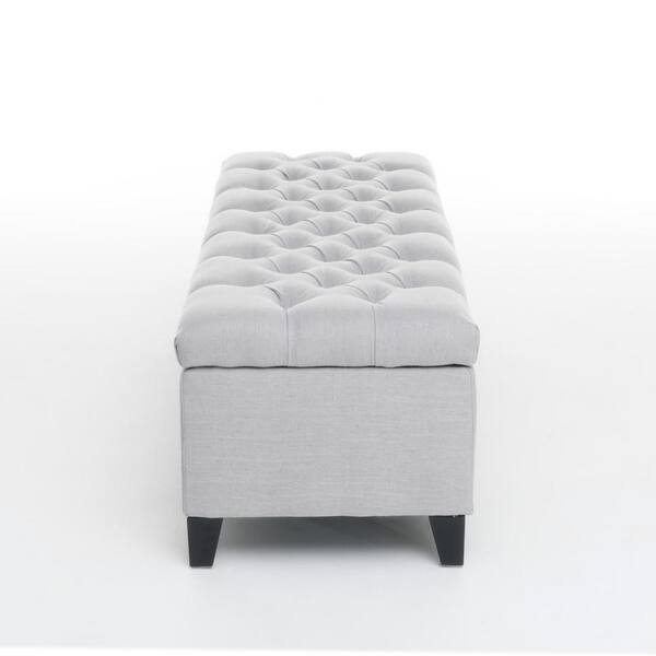 Light Gray Tufted Ottoman Top Ers, Light Grey Tufted Coffee Table