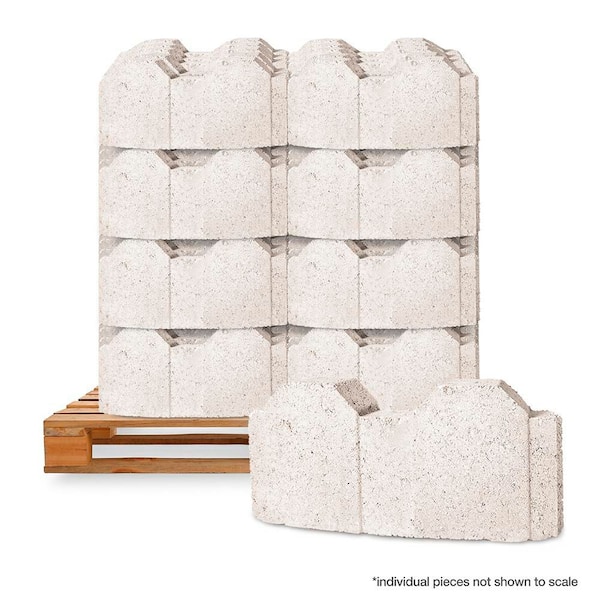 12 in. x 2 in. x 5.24 in. Limestone Curved Picket Concrete Edger ( 160-Pieces/160 Linear ft./Pallet)