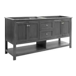 Manchester Regal 72 in. W Bathroom Double Vanity Cabinet Only in Gray Wood