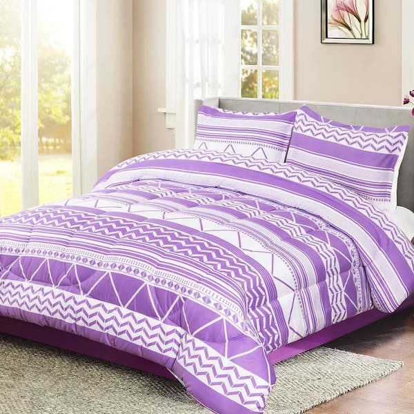 Shatex 3-Piece Gray All Season Bedding Queen Size Comforter Set, Ultra Soft Polyester Elegant Bedding Comforters