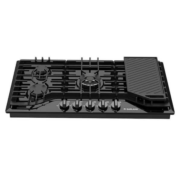 GASLAND 36 in. Gas Cooktop Recessed with 5-Burners and Grill and