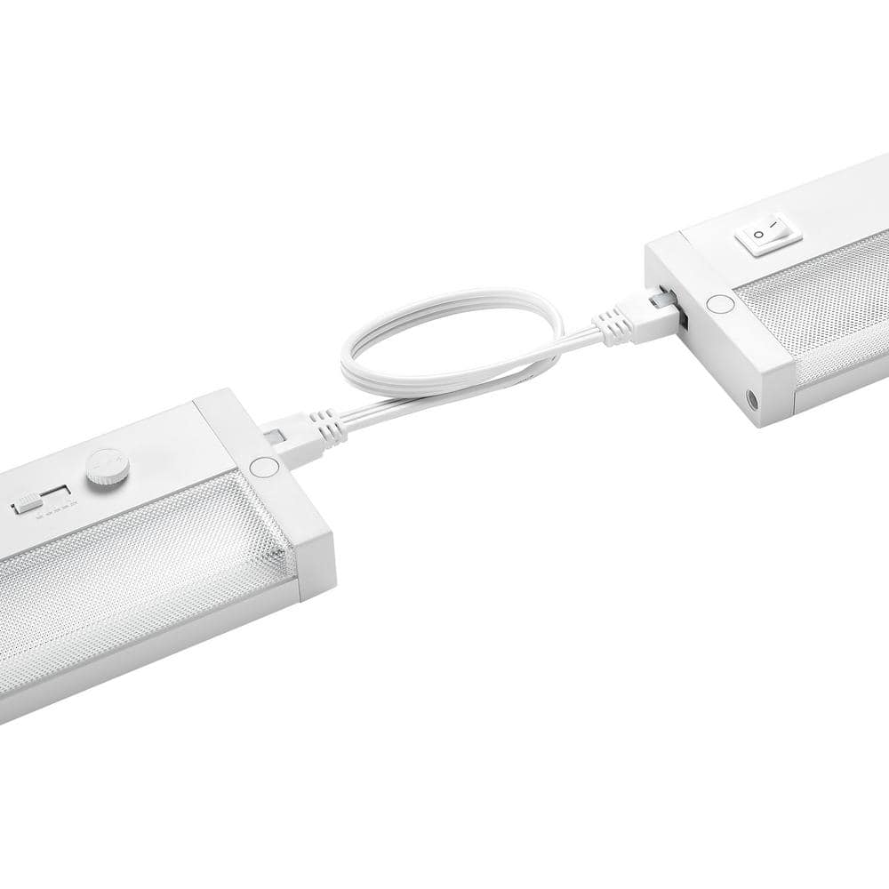 12" White Metal LED Dimmable Under Cabinet Light