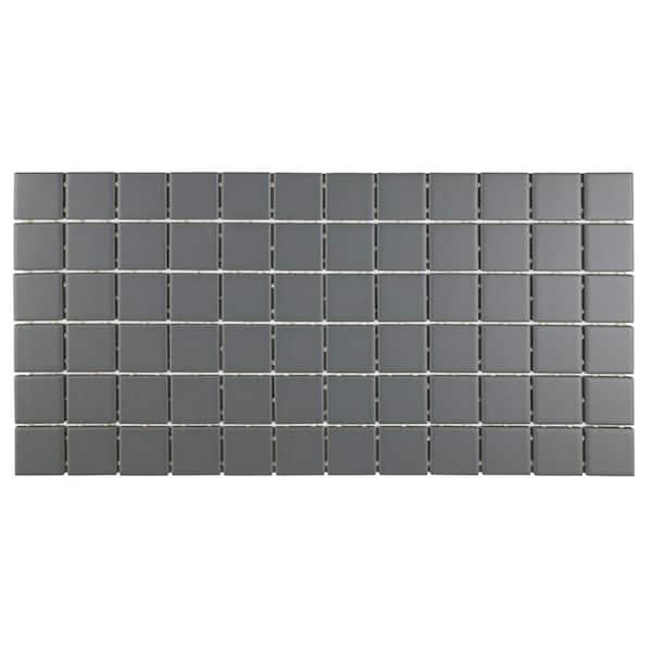 Daltile Restore Charcoal Gray Matte 12 in. x 24 in. Glazed Ceramic Mosaic Tile (24 sq. ft./Case)