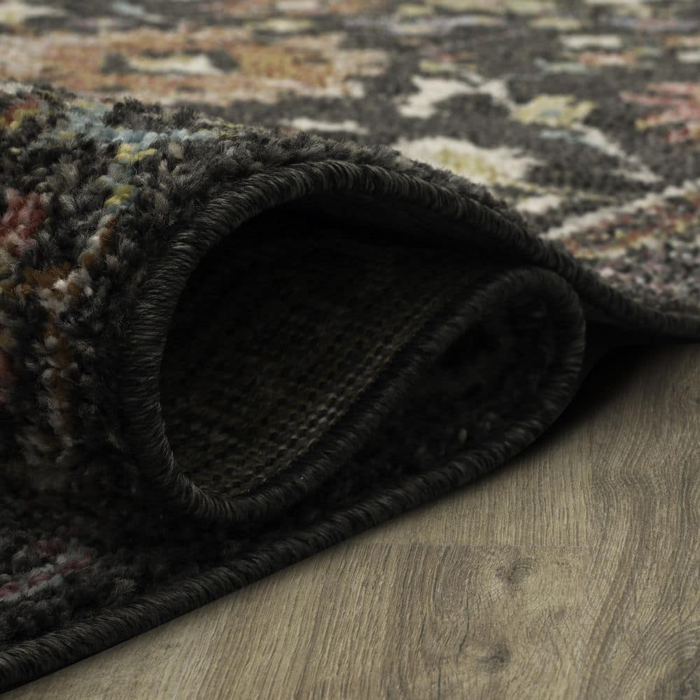 Norwood Multi-Color Synthetic 2' x 10' Non-Slip Runner Rug