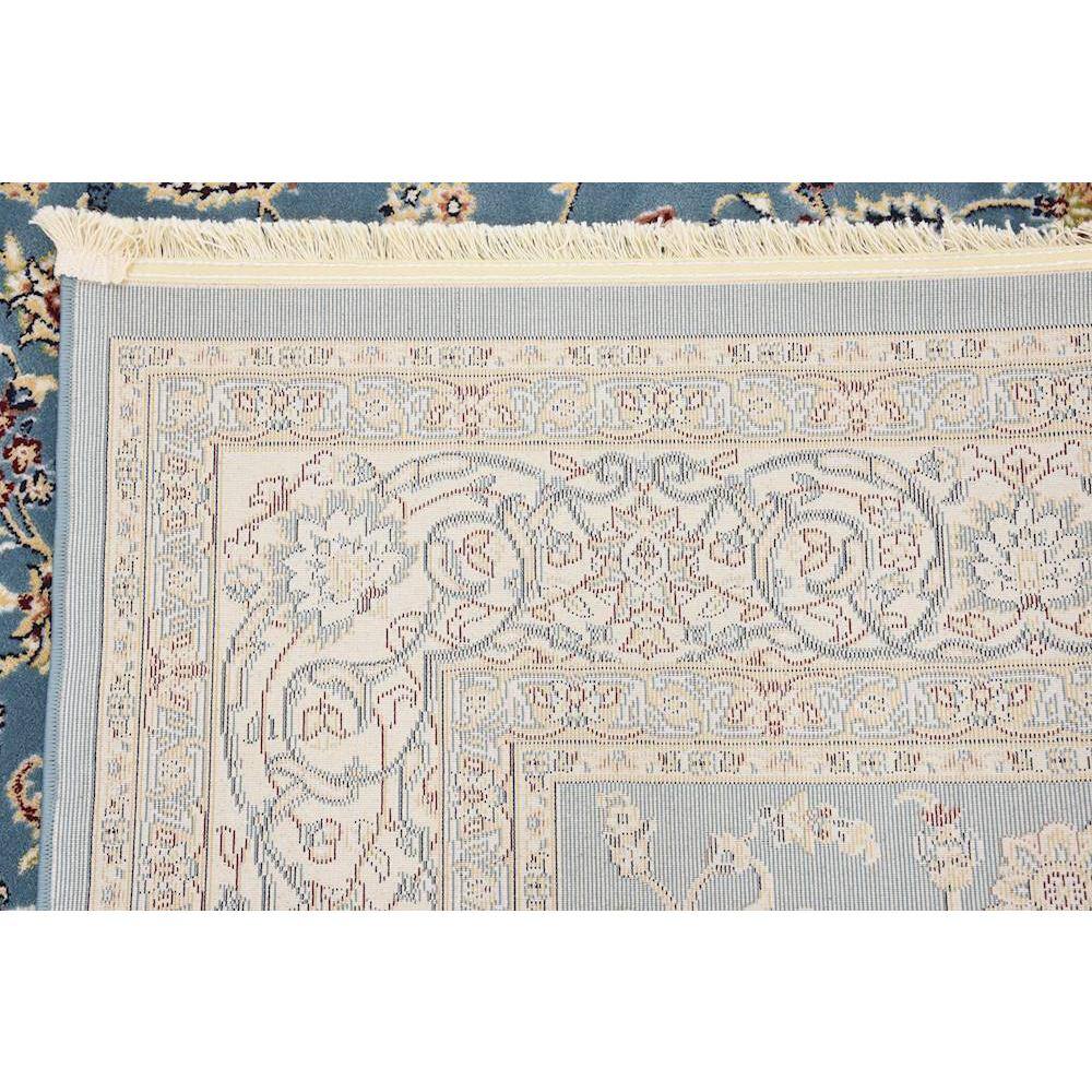Serenity Blue Medallion 5' x 8' Easy-Care Synthetic Indoor Rug