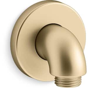 Purist/Stillness Wall-Mount Supply Elbow with Check Valve in Vibrant Brushed Moderne Brass