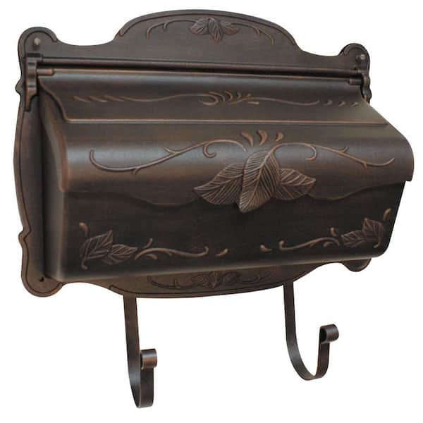 Unbranded Floral Copper Wall Mount Horizontal Mailbox