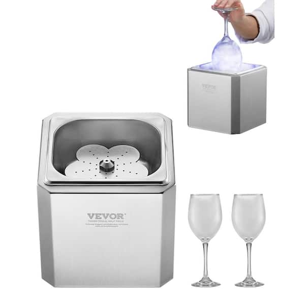 Glass Froster Chiller, CO2 Beer Glass Froster, 8-10 Seconds/Cup with LED Light, Instant Glass Chiller for Wine, Cocktail