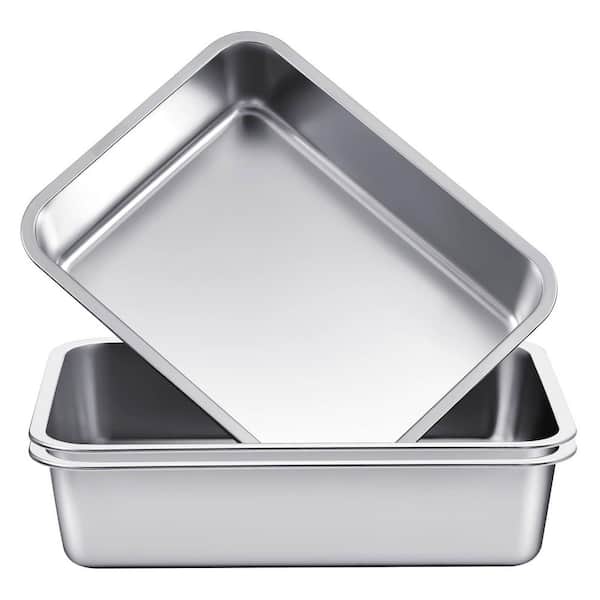 2-Pack Stainless Steel Commercial Bus Tubs for Dishwashing, Utility and Meat Prep