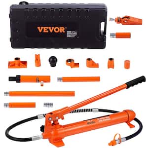 10 Ton Porta Power Hydraulic Jack Kit 22046 Lbs. Load Body Repair Tool with 4.6 ft. Oil Hose Carry Case for Automotive