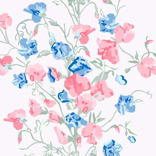 Laura Ashley Charlotte Coral Pink Removable Wallpaper Sample