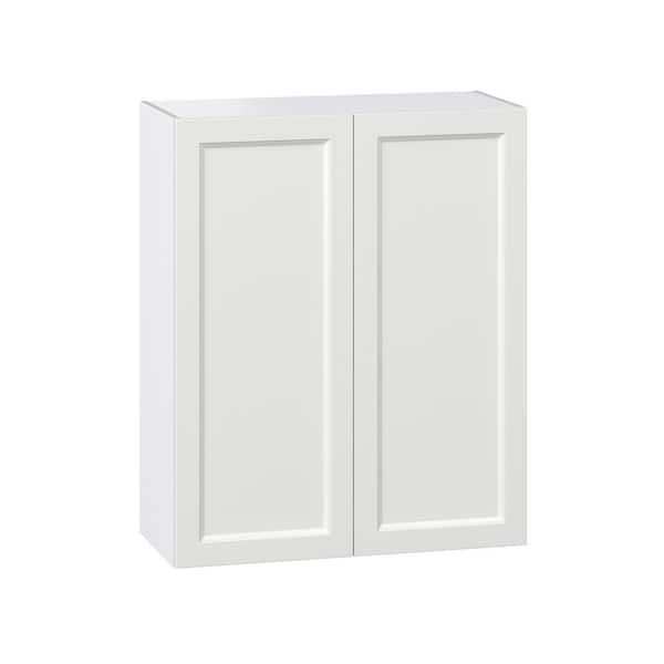 J COLLECTION Laramie 33 in. W x 14 in. D x 40 in. H Assembled Wall Kitchen Cabinet in Painted Bright White