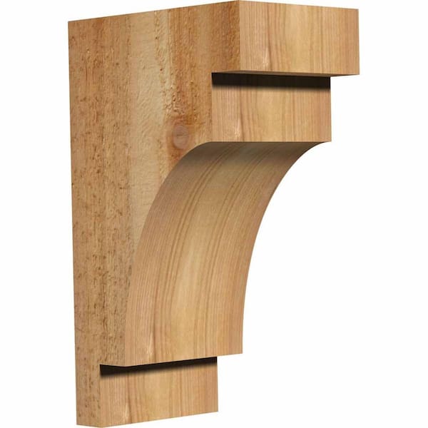 Ekena Millwork 4 in. x 6 in. x 10 in. Western Red Cedar Mediterranean Rough Sawn Corbel