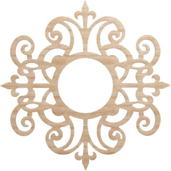 Ekena Millwork 0.25 in. x 30 in. x 30 in. Wood (Alder) Medallion Moulding