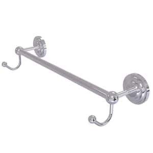 Prestige Que New Collection 24 in. Towel Bar with Integrated Hooks in Polished Chrome