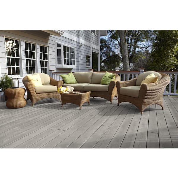 8 oz. #ST-365 Cape Cod Gray Semi-Transparent Waterproofing Exterior Wood Stain and Sealer Sample