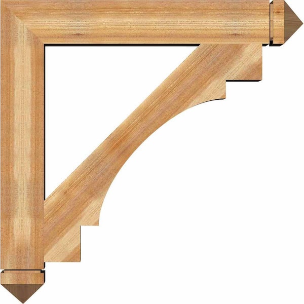 Ekena Millwork 6 in. x 36 in. x 36 in. Douglas Fir Westlake Arts and Crafts Rough Sawn Bracket