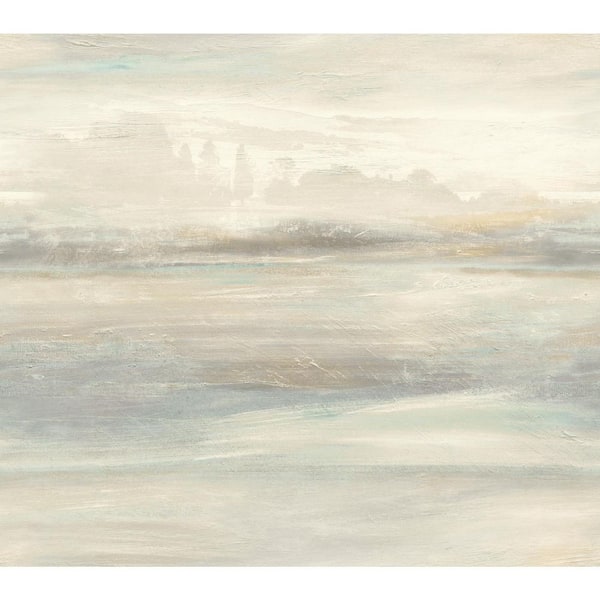 Candice Olson Soothing Mists Scenic Light Blue Wallpaper