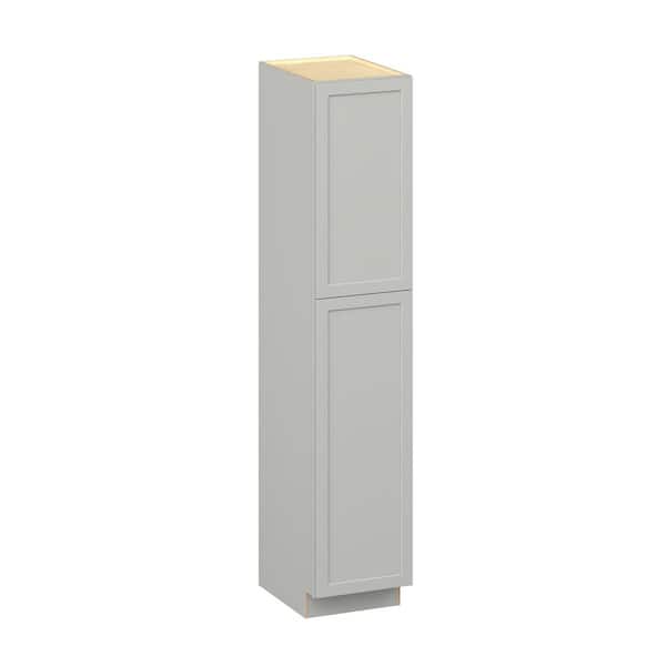 Emerson Whisper Gray Pantry with Right door Ready to Assemble with 4-Adjustable Shelf (18 in. W x 90 in. H x 24-in. D)