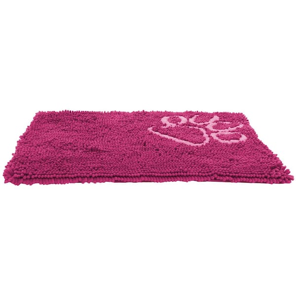 PET LIFE 1 Size Pink Fuzzy Quick-Drying Anti-Skid and Machine Washable Dog Mat
